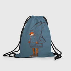 Рюкзак-мешок Лис-хипстер, цвет: 3D-принт