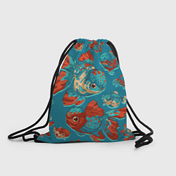 Рюкзак-мешок Красивые Золотые рыбки, цвет: 3D-принт