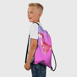 Рюкзак-мешок Розовый динозаврик, цвет: 3D-принт — фото 2