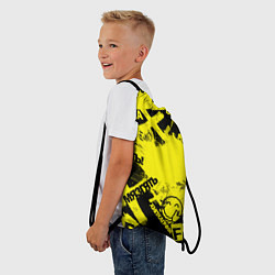 Рюкзак-мешок Черно-желтый беспредел, цвет: 3D-принт — фото 2