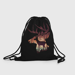 Рюкзак-мешок Душа природы - олень, цвет: 3D-принт