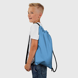 Рюкзак-мешок Вязаный узор голубого цвета, цвет: 3D-принт — фото 2