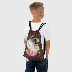 Рюкзак-мешок Забавный кот с клубком, цвет: 3D-принт — фото 2