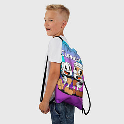 Рюкзак-мешок Кружечки Cuphead, цвет: 3D-принт — фото 2