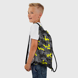 Рюкзак-мешок Камуфляж Серо-Чёрный, цвет: 3D-принт — фото 2