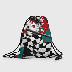Рюкзак-мешок Клинок, рассекающий демонов Танджиро, цвет: 3D-принт