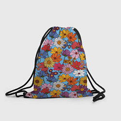 Рюкзак-мешок Ромашки-лютики, цвет: 3D-принт