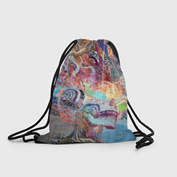 Рюкзак-мешок Cyber skull Vanguard pattern, цвет: 3D-принт