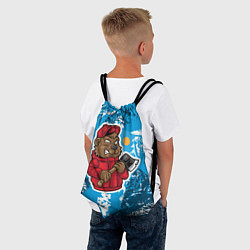 Рюкзак-мешок Медведь дровосек, цвет: 3D-принт — фото 2