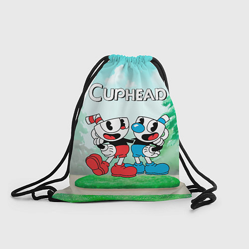 Мешок для обуви Cuphead Красная и синяя чашечка / 3D-принт – фото 1