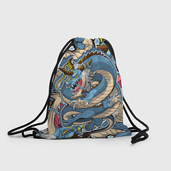 Рюкзак-мешок Синий дракон-монст, цвет: 3D-принт