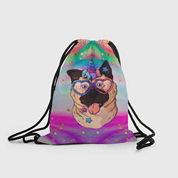 Рюкзак-мешок Собачка - единорог - мороженка, цвет: 3D-принт