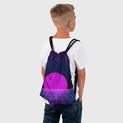 Рюкзак-мешок Закат розового солнца Vaporwave Психоделика, цвет: 3D-принт — фото 2