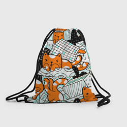 Рюкзак-мешок УДИВИТЕЛЬНЫЕ КОШКИ, цвет: 3D-принт