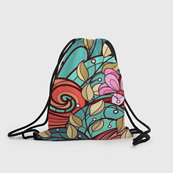 Рюкзак-мешок Цветочный принт - арт, цвет: 3D-принт