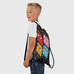 Рюкзак-мешок Pac-man пиксели, цвет: 3D-принт — фото 2