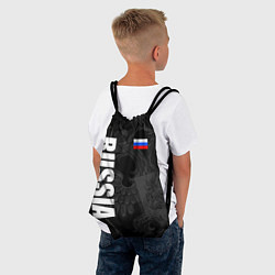 Рюкзак-мешок RUSSIA - BLACK EDITION, цвет: 3D-принт — фото 2