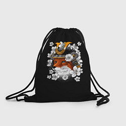 Рюкзак-мешок Лис Самурай, цвет: 3D-принт