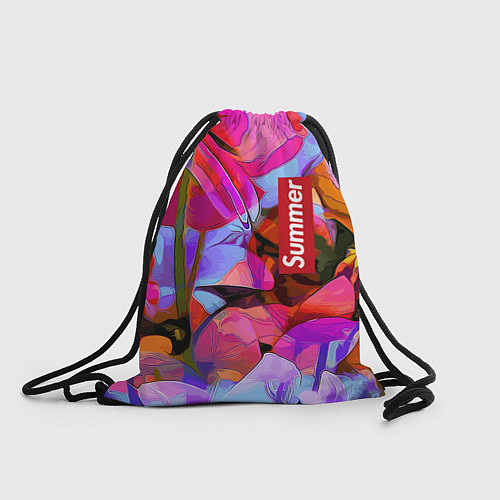 Мешок для обуви Красочный летний цветочный паттерн Summer color pa / 3D-принт – фото 1