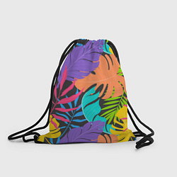 Рюкзак-мешок Тропические экзотические листья, цвет: 3D-принт