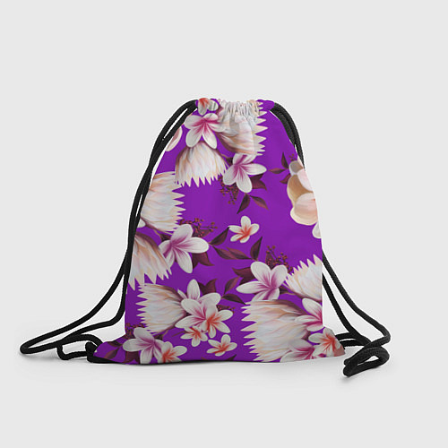 Мешок для обуви Цветы Фиолетовый Цветок / 3D-принт – фото 1