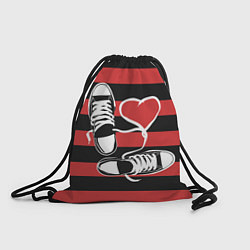Рюкзак-мешок Кеды и полоски, цвет: 3D-принт