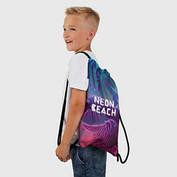 Рюкзак-мешок Neon beach, цвет: 3D-принт — фото 2