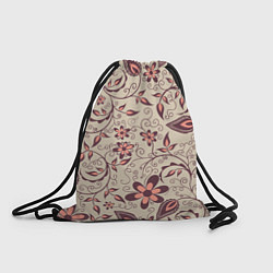 Рюкзак-мешок Вьющиеся цветы, цвет: 3D-принт
