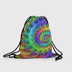 Рюкзак-мешок Красочная фрактальная спираль Узор Colorful fracta, цвет: 3D-принт