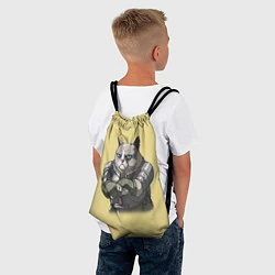 Рюкзак-мешок Сер Рыцарь Грумпи Кот, цвет: 3D-принт — фото 2