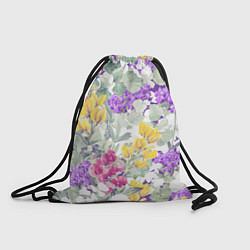 Рюкзак-мешок Цветы Красочный Луговой Узор, цвет: 3D-принт