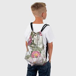Рюкзак-мешок Цветы Розовый Сад Пион и Роз, цвет: 3D-принт — фото 2