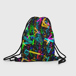 Рюкзак-мешок Падающие буквы - ТЕКСТУРА, цвет: 3D-принт