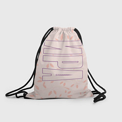 Рюкзак-мешок Имя Ира по-вертикали с розовым фоном, цвет: 3D-принт