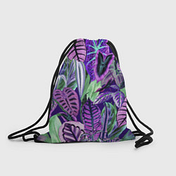 Рюкзак-мешок Цветы Яркие Тропики, цвет: 3D-принт