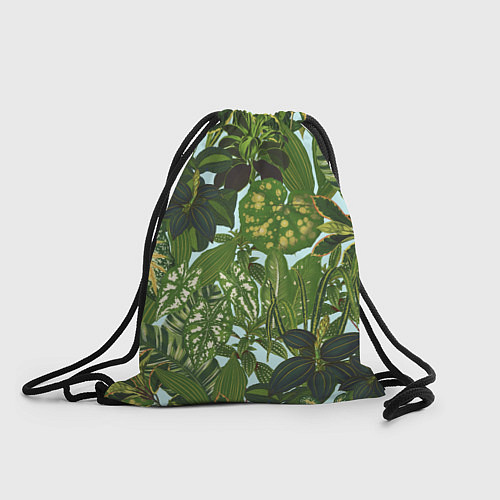 Мешок для обуви Зеленые Тропические Растения / 3D-принт – фото 1