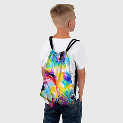 Рюкзак-мешок Неоновые всплески красок Лето Neon splashes of col, цвет: 3D-принт — фото 2