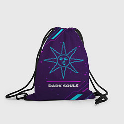 Мешок для обуви Символ Dark Souls Sun в неоновых цветах на темном