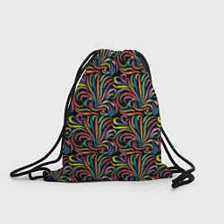 Рюкзак-мешок Разноцветные яркие узоры, цвет: 3D-принт
