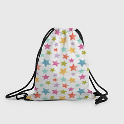 Рюкзак-мешок Яркие и разноцветные звезды, цвет: 3D-принт