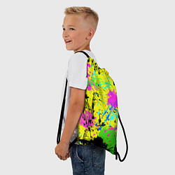 Рюкзак-мешок Абстрактная картина в разноцветный неоновых тонах, цвет: 3D-принт — фото 2