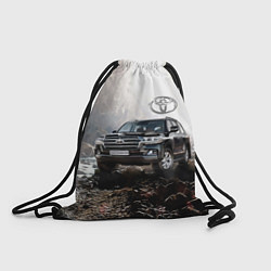 Рюкзак-мешок Toyota Land Cruiser 200 в пещере со скальными рису, цвет: 3D-принт