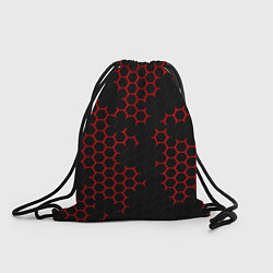 Мешок для обуви НАНОКОСТЮМ Black and Red Hexagon Гексагоны