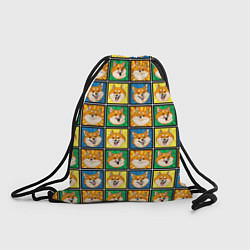 Рюкзак-мешок Разноцветная плитка сибы, цвет: 3D-принт