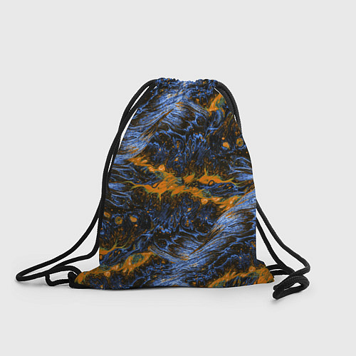 Мешок для обуви Оранжево-Синяя Вулканическая Лава / 3D-принт – фото 1