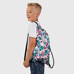 Рюкзак-мешок Цветы Летние Фиолетовые Рудбеки, цвет: 3D-принт — фото 2