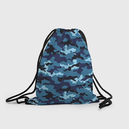 Мешок для обуви Камуфляж Тёмно-Синий Camouflage Dark-Blue / 3D-принт – фото 1