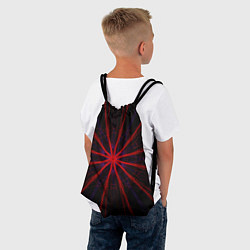 Рюкзак-мешок Красный эфир 3D - абстракция, цвет: 3D-принт — фото 2
