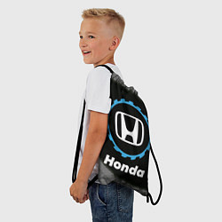 Рюкзак-мешок Honda в стиле Top Gear со следами шин на фоне, цвет: 3D-принт — фото 2