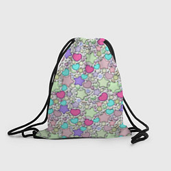 Рюкзак-мешок 3D узор с бусами и стразами, цвет: 3D-принт